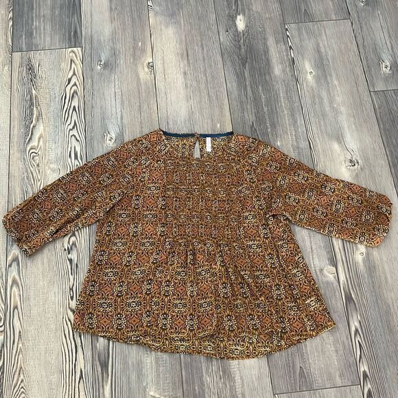 Xhilaration Mustard Yellow Blouse - Picture 1 of 7